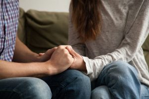 Couple Mourning the loss of a loved one