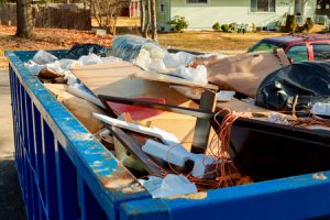 Dumpster with Trash in it